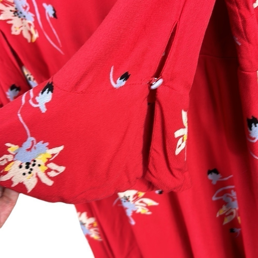 Free People Time on My Side Floral Print Wrap Dress Size M - Picture 3 of 11
